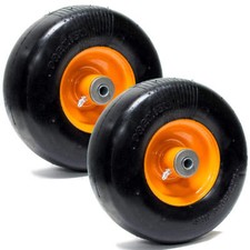 2PK Flat Free Solid Tire for Scag Mowers Front Caster Wheel 9x3.50-4  picture
