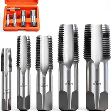 5-Piece NPT Pipe Tap Kit with Heavy-Duty Storage Case, Premium Carbon Steel picture
