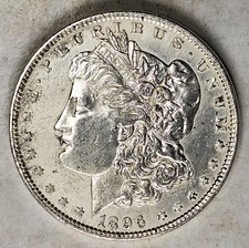 1896-P Morgan Silver Dollar - ALMOST UNCIRCUALTED - 90% Silver - PHILADELPHIA picture