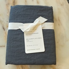 Pottery Barn Belgian Flex Linen Oversized Lumbar Sham Steel Blue Double Standard picture