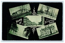 c1905 Multiview of Pittsfield, Massachusetts MA Unposted Antique Postcard picture