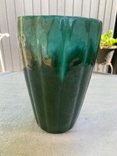 Vtg Maurice of California Pottery Drip Glaze Green Vase #1011 McCoy Pottery Era picture