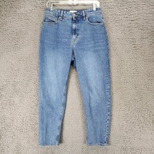 H&M Jeans Womens 10 Blue Stretch Stretch Denim Slim Cropped picture