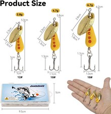 5Pcs Brass Spinnerbaits Trout Fishing Lures Hard Metal Spinner Baits for Perch picture