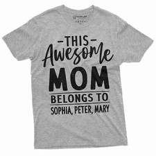 Personalized Mom Shirt Mother's Day Shirt For Mom Customizable Mom T-Shirt  picture