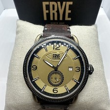 Frye Weston Date 47mm Steel Cream Dial Quartz Men Watch 245687CST picture