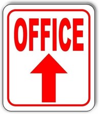 OFFICE STRAIGHT ARROW  Aluminum composite sign picture