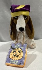 Applause Hush Puppies Halloween Basset Hound Witch Dog Plush NWT Candy Bag Vtg picture