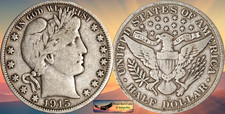 1915 D Barber Half Dollar, Fine+ Condition, Silver, Ryan's Rare Coins, C8577 picture