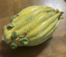 Marked Chinese Glazed Porcelain Altar Fruit, Yellow Buddha Hands picture
