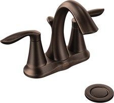 Moen 6410ORB Eva Two-Handle High Arc Bathroom Faucet Sink - Oil Rubbed Bronze picture