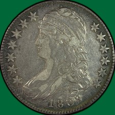 1808 Capped Bust Half Dollar Choice Very Fine VF+ Coin #45826 picture