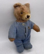 ANTIQUE EARLY TEDDY BEAR 8” GLASS EYES - STEIFF? picture