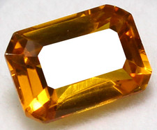 Natural 5.05 Ct Ceylon Champagne Sapphire Certified 11x8 MM Emerald Loose Gems picture