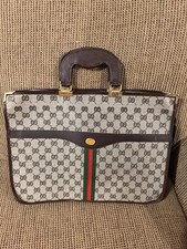 Gucci GG Logo Canvas/Leather Portfolio-Vintage picture