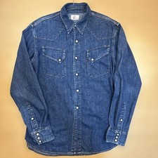 KAPITAL Denim Dungaree Western Shirt Size L Early Logo Tag picture