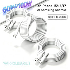 60W/100W USB C to Type C Charge Cable PD Fast Lot for Samsung iPhone 17Air 16 15 picture
