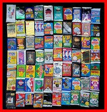 +250 Lot of Vintage Unopened Basketball Baseball Football Cards in Sealed Packs picture