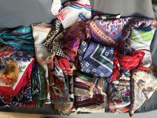 True Vintage Some Japan Silk & Nylon Scarf Lot 17 Floral Horse Abstract picture