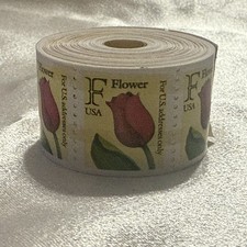 Vintage 1991 F-Flower (Red Tulip) Coil Stamps (Scott #2518), The F Stamp .29 ... picture