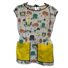 Handmade Kid’s 1970’s Apron with Front Pockets Back Tie One Size picture
