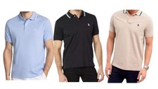 U.S. Polo Assn. Men's Slim Fit Tipped Interlock Knit Polo Shirt picture