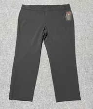 Briggs Women's Black Pull On Tummy Control Straight Leg Pants Size 22WS NWT picture