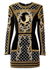 Balmain x H&M Embellished Velvet Mini Dress size L Limited Edition 2010 NWT picture