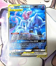 Tag Team Mewtwo & Mew SM191 SIR Pokemon Non-Foiled Doujin Card ** READ** picture