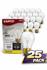 Satco S3810 A15 40W Appliance Bulb Clear 130V Oven 25 Pack picture
