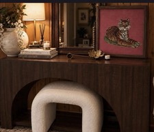 Vintage 1970s Framed Tiger Needlepoint picture