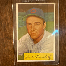 Bowman 1954 Bowman Frank Baumholtz #221 Chicago Cubs MLB Baseball Base Set picture