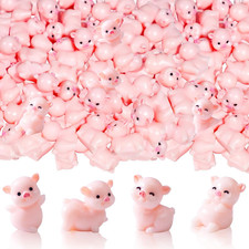 100 Pcs Mini Resin Pigs Miniature Pig Figurines Tiny Pigs Bulk | 100 Pack Small picture