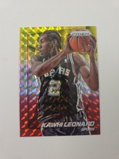2014-15 Panini Prizm - Kawhi Leonard #46 Yellow & Red Mosaic Prizm R2 picture