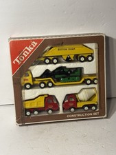 Vintage No 822 Tiny Tonka Pressed Steel Gift Toy Construction Set In Box picture