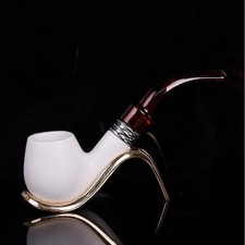 Classic Curved Stem Tobacco Smoking Pipe Portable Handheld Cigar Pipe Collection picture