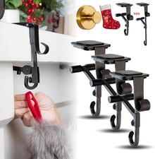 2027 Upgraded Garland Hangers for Mantle, 2-in-1 Adjustable Fireplace Stocking  picture