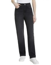 NWT Gloria Vanderbilt Women's 10 Black Relaxed Straight Jeans High Rise B0478 picture