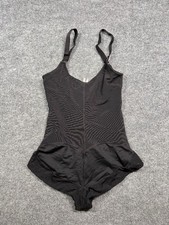 Shaperx Shaping Bodysuit Womens Medium Black Textured Adjustable Straps 2077 picture