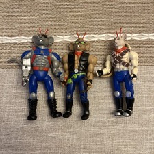 Vintage Biker Mice From Mars Throttle Modo Vinnie Figure Lot of 3 1993 Galoob picture