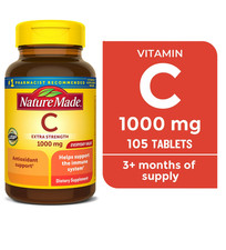 Nature Made Extra Strength Vitamin C 1000 mg Tablets, Dietary Supplement, 105 Ct picture