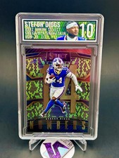 2022 Panini Select Stefon Diggs SN-18 Green/Black Snakeskin 2/2 EGC 10 GEM MINT picture
