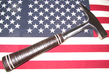 Vintage 1967 Malco 18 oz. Sheet Metal Hammer w/Original Leather Handle (Estwing) picture