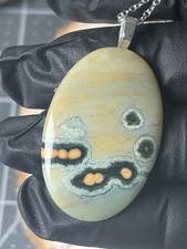 Stunning Ocean Jasper Old Stock Pendant Necklace Orbs Marovato picture
