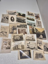 Antique Postcards RPPC Real Photo Vtg Ephemera Lot B&W Landscapes Portraits picture