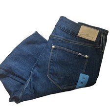 NEW Seven 7 Jeans Womens 10 Tummyless High Rise Skinny Dark Wash Denim Mid Rise picture