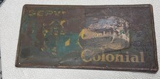 Vintage Original Serve Colonial Bread Metal Advertising Sign Antique 28
