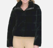 Karl Lagerfeld Women's Faux Fur Jacket-Black. Available in L & XL picture