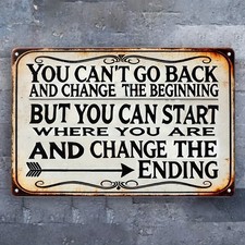 Vintage Retro Tin Sign Metal Plaque Inspirational Wall Art Positive Quote picture