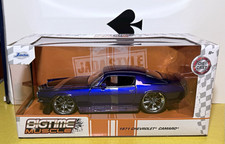 Jada Bigtime Muscle 1/ 24 1971 Chevrolet Camaro Blue Diecast Car picture